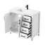 Sirois Eclipse Single Sink Bathroom Vanity With Solid Surface Composite Top-893566473-893566475