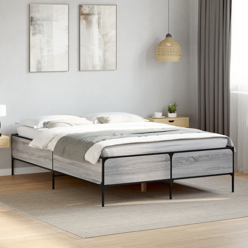 Acherman Bed, King (150 x 200 cm), Grey Sonoma