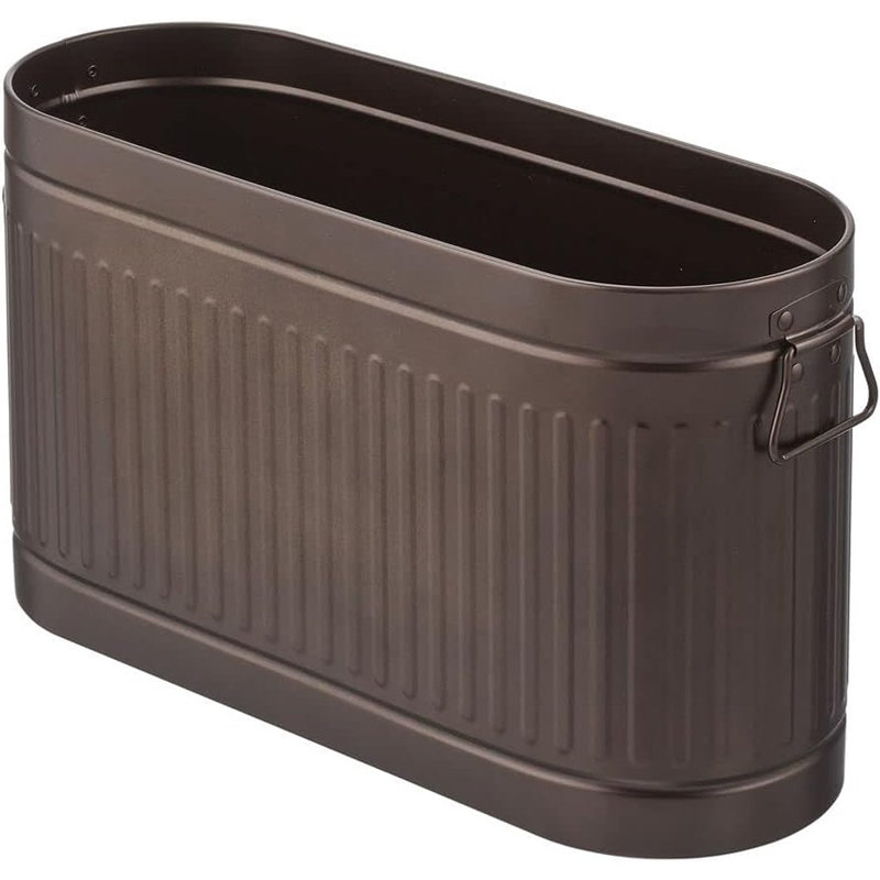 Organisateur de papier hygiénique autoportant - bac de rangement à 6 rouleaux pour salle de bain, se range sous l'évier, le meuble-lavabo, la tablette, l'armoire ou le coin, bronze