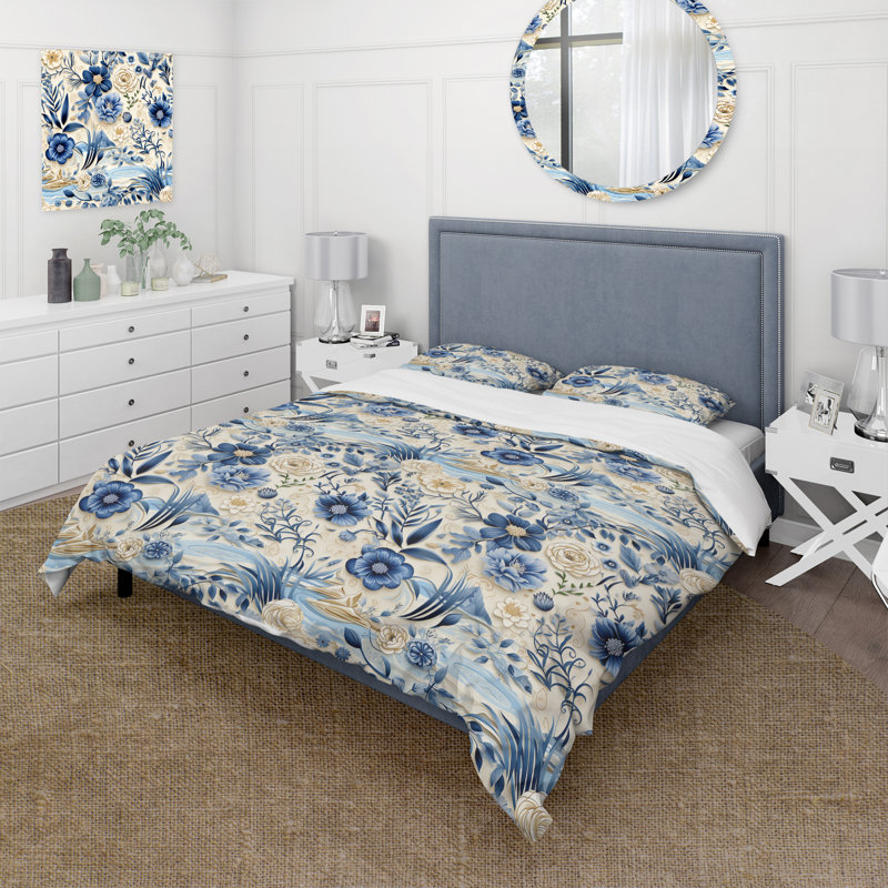Ensemble de housse de couette Coastal Neutrals Boho Collage II, Housse de couette pour très grand lit et 2 très