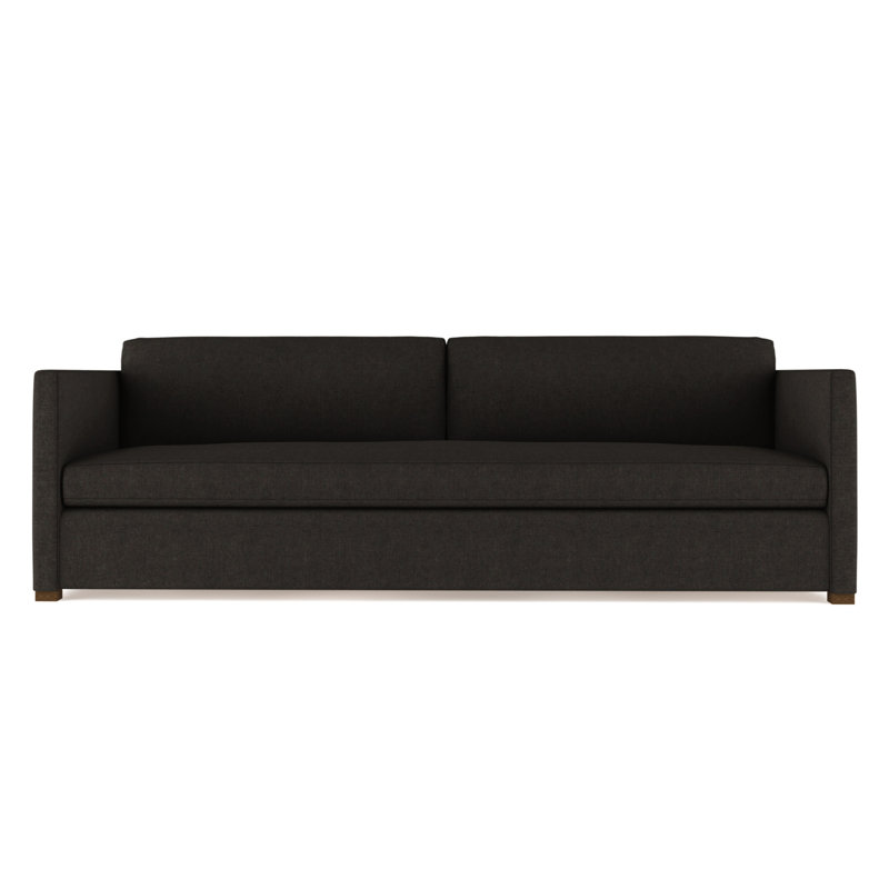 Madison Sofa, Plush Velvet Chocolate, 33" H x 84" W x 41" D, Weathered