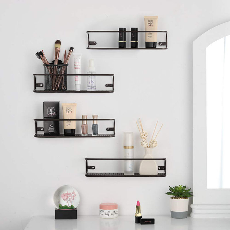 Wall Mounted Required Spice Rack, Brown