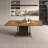 Extendable Dining Table for 6 to 10 People, Rectangular Expandable Solid Wood Table with Storage Leaves, Modern Space Saving Kitchen Table