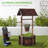 Camillya Rustic Wooden Wishing Well Planter Outdoor Patio, Garden, Yard with Hanging Bucket