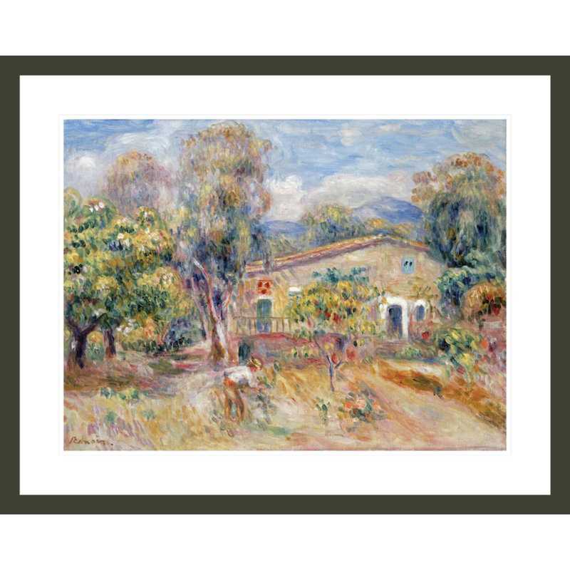 Collettes Farmhouse Cagnes par Pierre-Auguste Renoir, impression giclée sur cadre, H 23,5 po x l 29,22 po