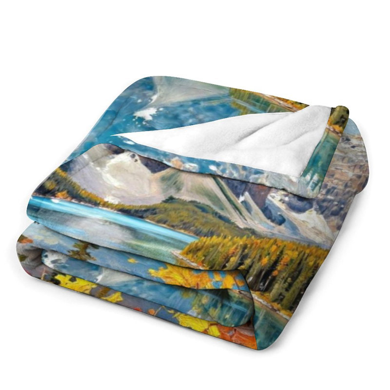 Jeté en flanelle de luxe Mountain Lake, 30 po x 40 po