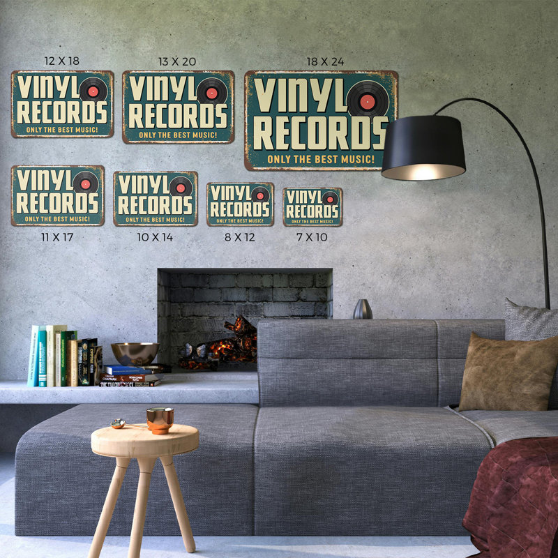 Plaque vinyle 10 po x 14 po, H 10 po x l 14 po x P 0,1 po
