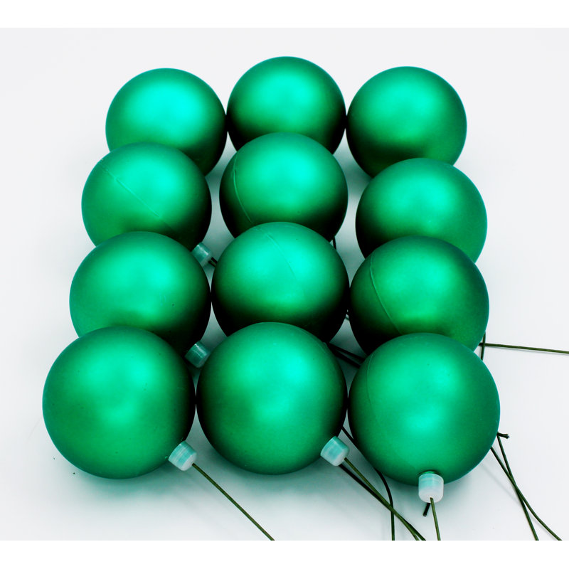 Ensemble d'ornement boule 12 pièces, H 2,75 po x l 2,75 po x P 2,75 po