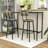 3Pcs Dining Table Set with 2 Chairs-1154073330