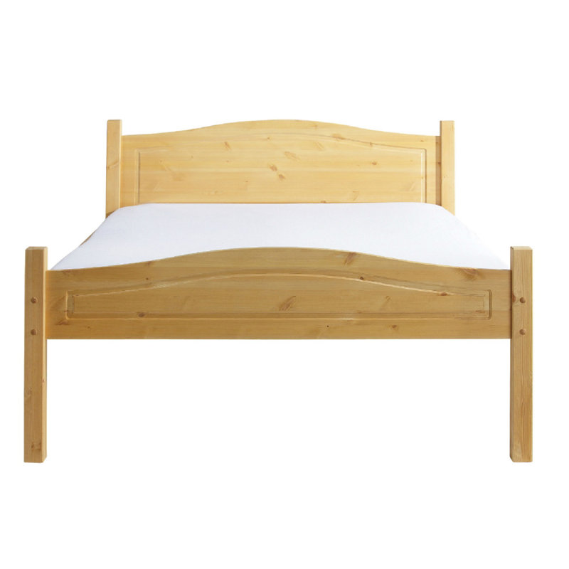 Aliyah Solid Wood Bed, European Single (90 x 200 cm), Stain Wax