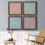 Pensées heureuses - ensemble de 4 peintures sur toile encadrées-60148040-60148049