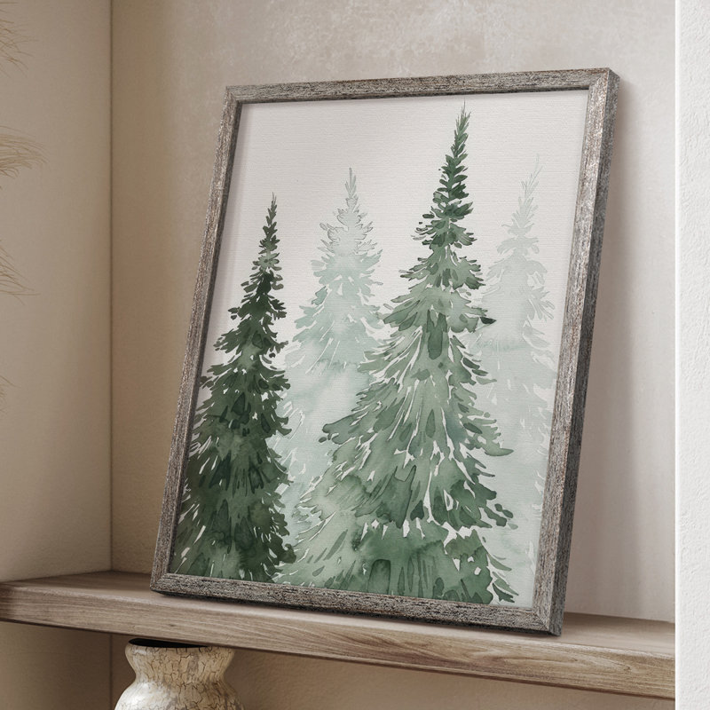 Impression encadrée Winter Washed Coppice II - bois massif, H 11 po x l 9 po