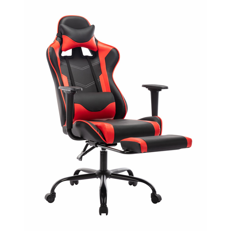 Fauteuil de jeu réglable, Similicuir rouge / noir