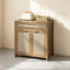 Buffet en rotin, armoire de rangement de style campagnard avec tablette réglable