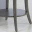 Table de bout à tablette ovale contemporaine Perth, gris-1743120051