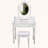 Vanity Desk Set with 360° Rotating Mirror and 4 Drawers-85722889