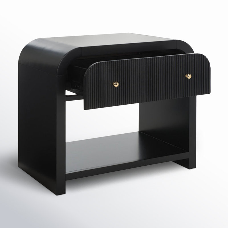 Liabella 1 - Drawer Nightstand, Black