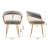 Modern Mid Century Dining Chair, Upholstered Velvet Dining Room Chairs with Metal Legs for Makeup/Living Room-1326778908