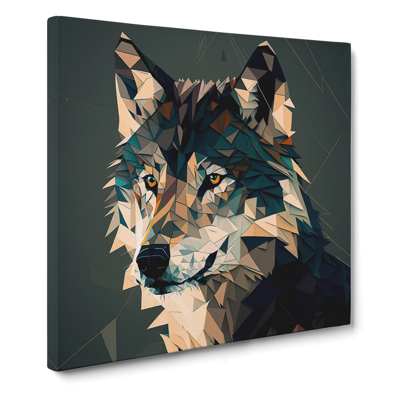 Wolf Polygon - Wrapped Canvas