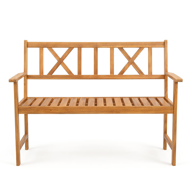 Banc de terrasse pour 2 personnes avec accoudoirs