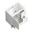 Meuble-lavabo blanc 30 po avec porte à fermeture douce et 3 tiroirs-750044826