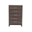 Grande commode simple en chêne gris rustique