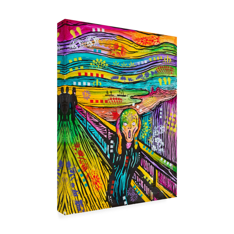 Art sur toile Scroll Dean, H 19 po x l 14 po