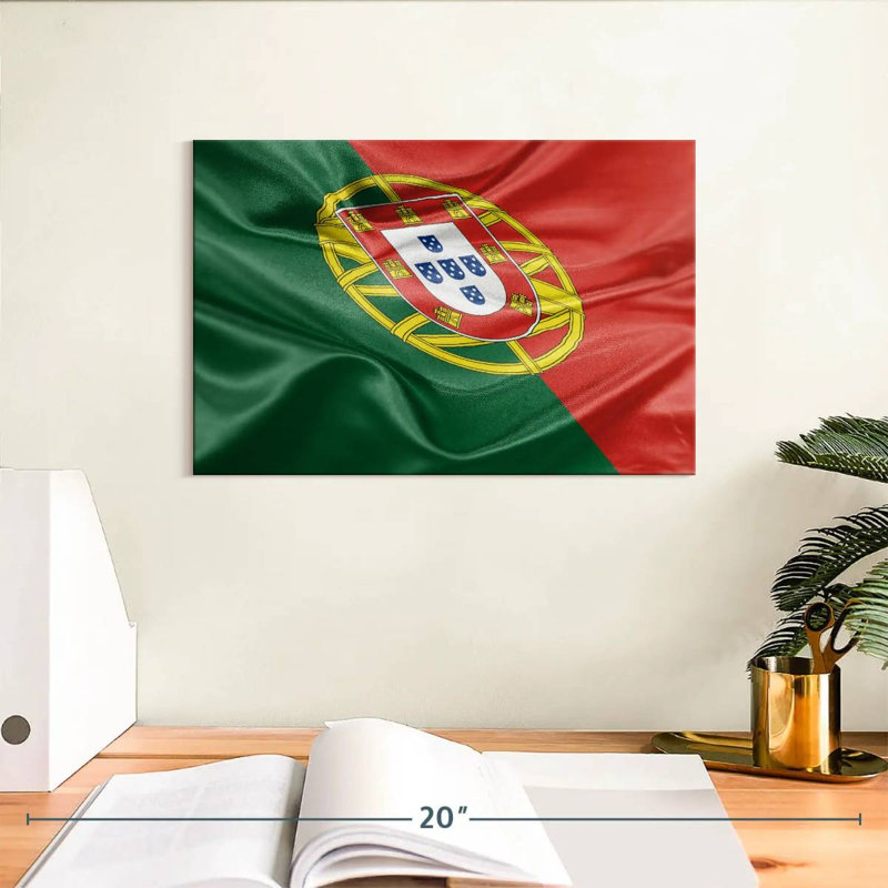 Drapeau national du Portugal, H 8 po x l 12 po