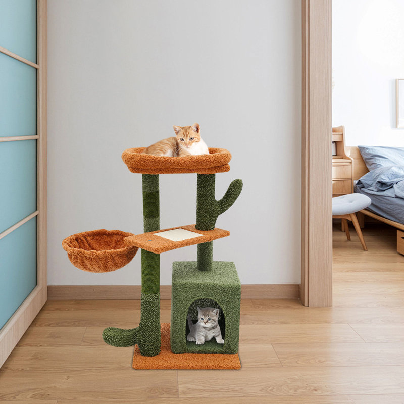 Cactus Cat Tree with Condo & Scratching Posts