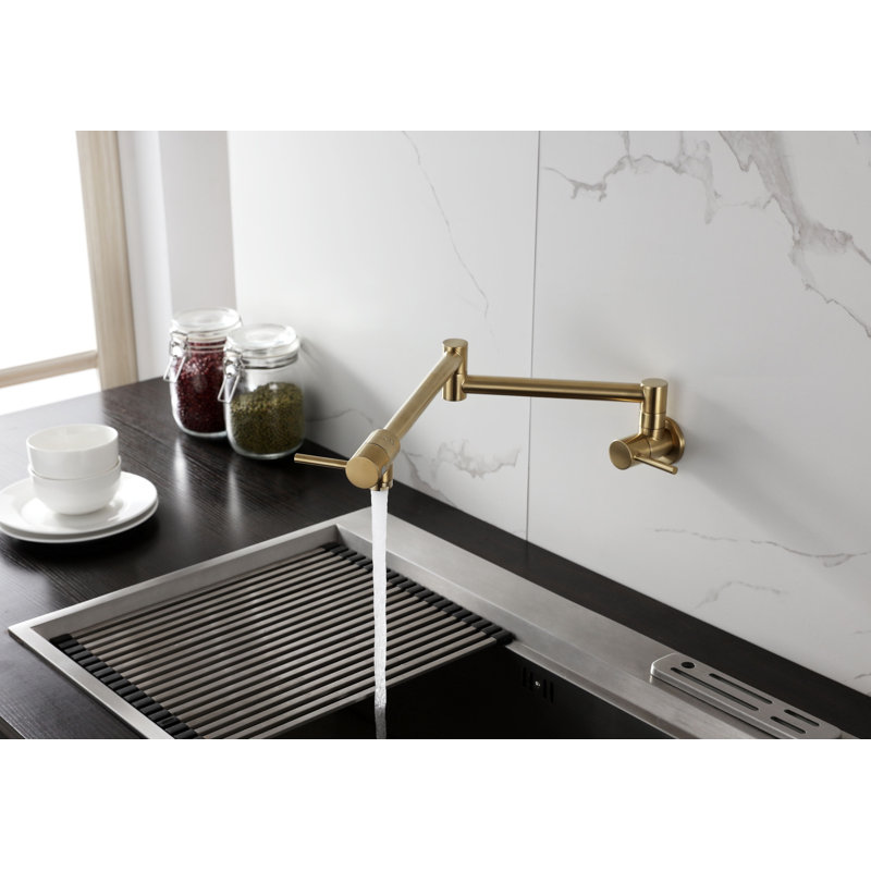 Robinet remplisseur avec accessoires, Or brossé