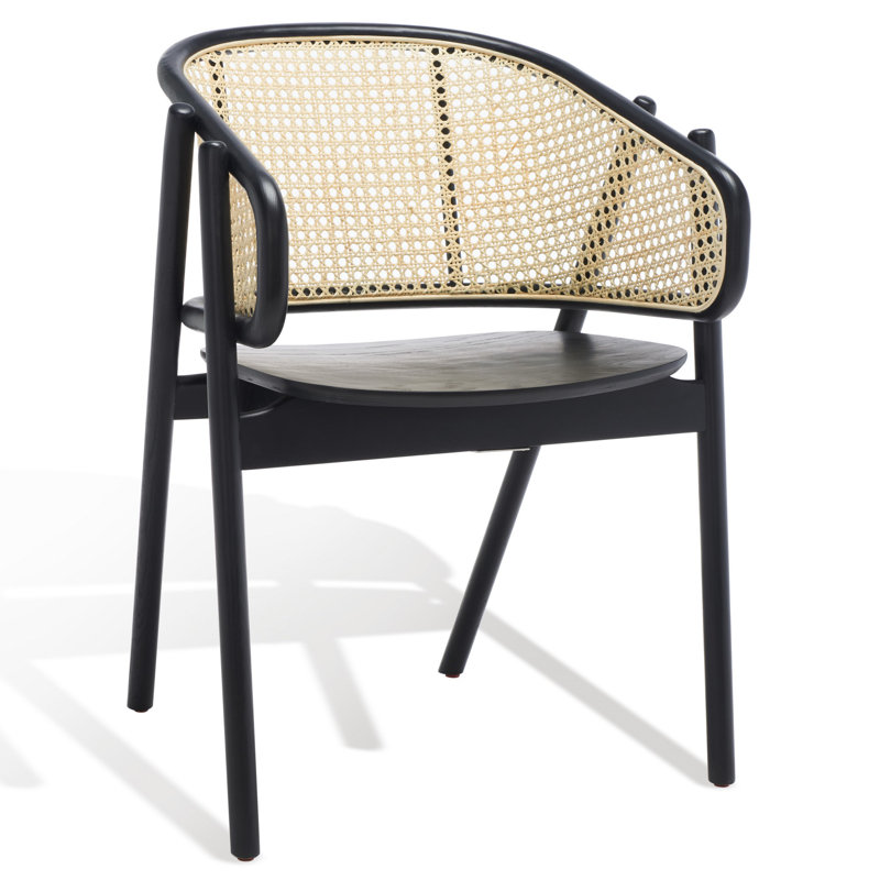 Chaise de salle à manger Caraline, Noir / naturel