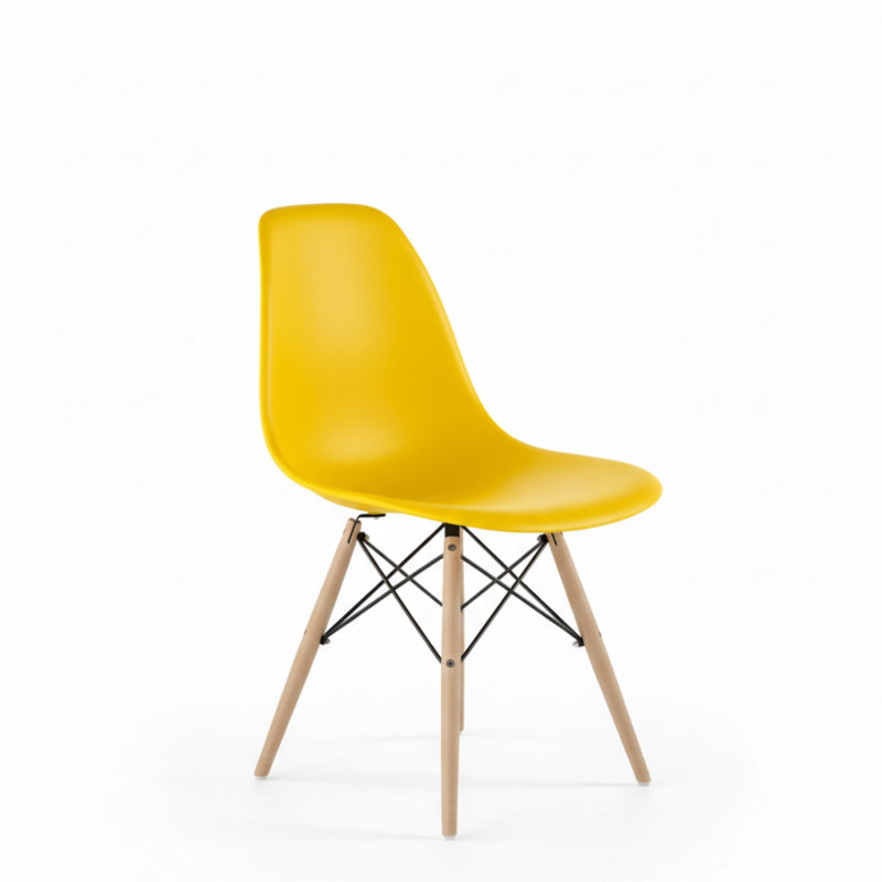 Neveyah Plastic Dining Chair, Yellow