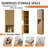 Modern 41" Wide X 59" High Wall-Mounted Oak Bathroom Vanity Mid-Century Floating Narrow Storage Cabinet 