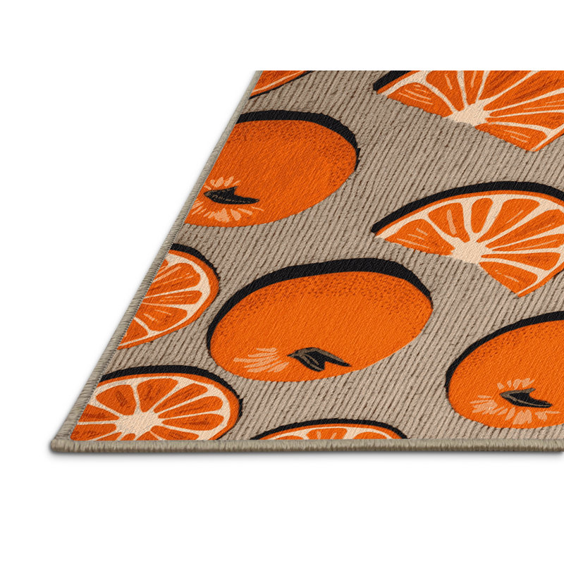 Tapis lavable tangerine, Rectangle 5 pi x 7 pi