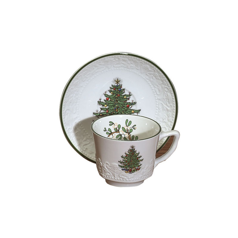 Tasse à thé ronde et soucoupe Leyte Dickens
