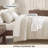 Bedsure Full Comforter Set, Beige Soft Prewashed Bedding, 3 Pieces Striped Pleat Bed Set For All Seasons, 1 Comforter And 2 Pillowcases-124410919