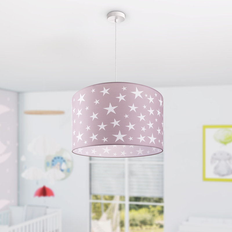 Drum pendant lamp 1-light Cato, Pink