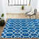 Oakden Ogee Fretwork Blue/Gray Rug
