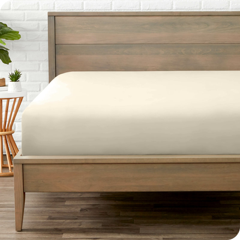 Microfiber Fitted Sheet, Twin XL Fitted Sheet, Sand