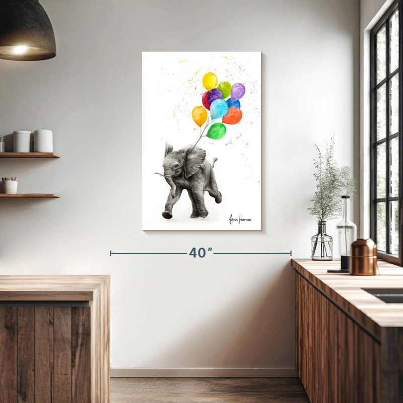 Éléphant liberté, H 39 po x l 26 po