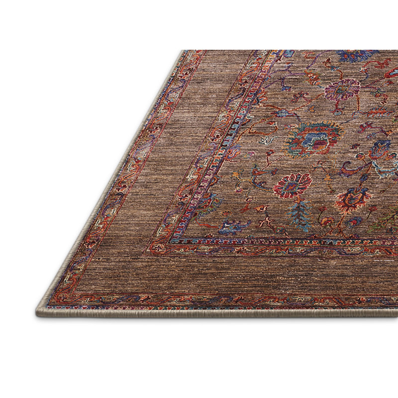Tapis brun à motif oriental, Rectangle 3 pi x 5 pi