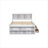 Small Space Bedroom Use: White-Toned Solid Pine Full Size Platform Bed with Integrated Multi-Storage Compartments