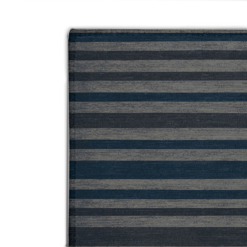 HorizontalStripes Gray Indoor and Outdoor Area Rug, Rectangle 2' x 3'
