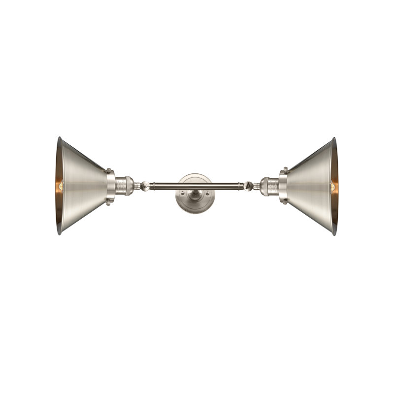 Éclairage pour salle de bain à intensité variable 2 lumières Reppert, Ampoule incandescente rétro de 60 watts