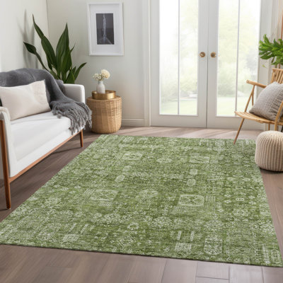 Tapis pour l'intérieur / extérieur avec envers antidérapant Heffington