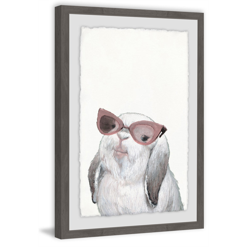 «Daleville Posh Bunny», reproduction encadrée, H 18 po x l 12 po x P 1,5 po, Gris