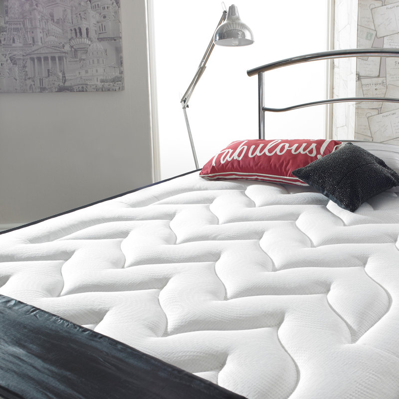 Asia Memory Foam Divan Bed Set, Small Double, Silver Linen, No Storage