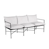 Italia 77.13" Wide Outdoor Patio Sofa with Cushions