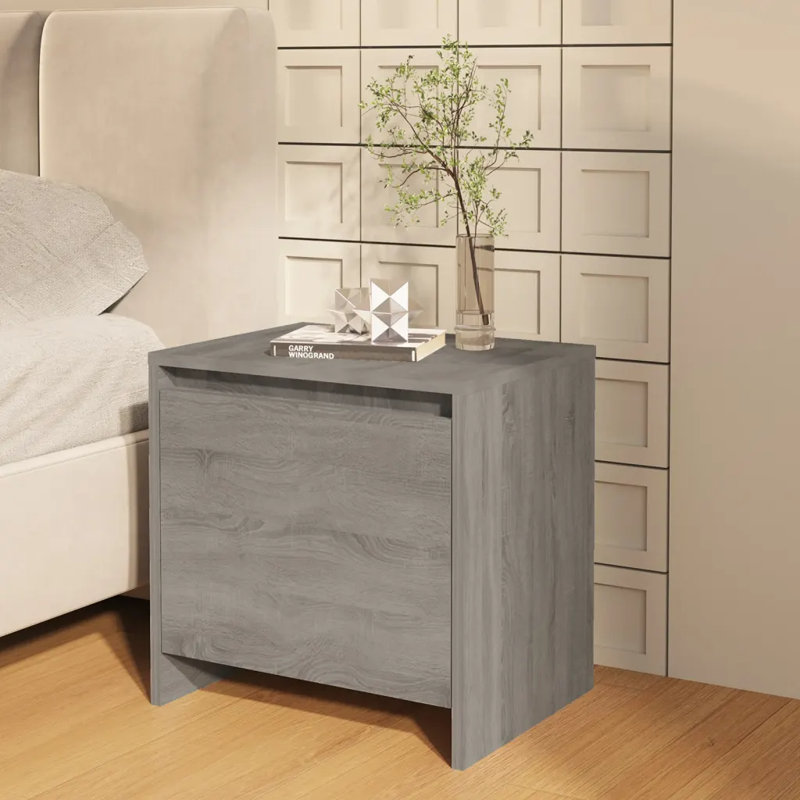Morden 45cm W Bedside Table, Grey, Set of 2