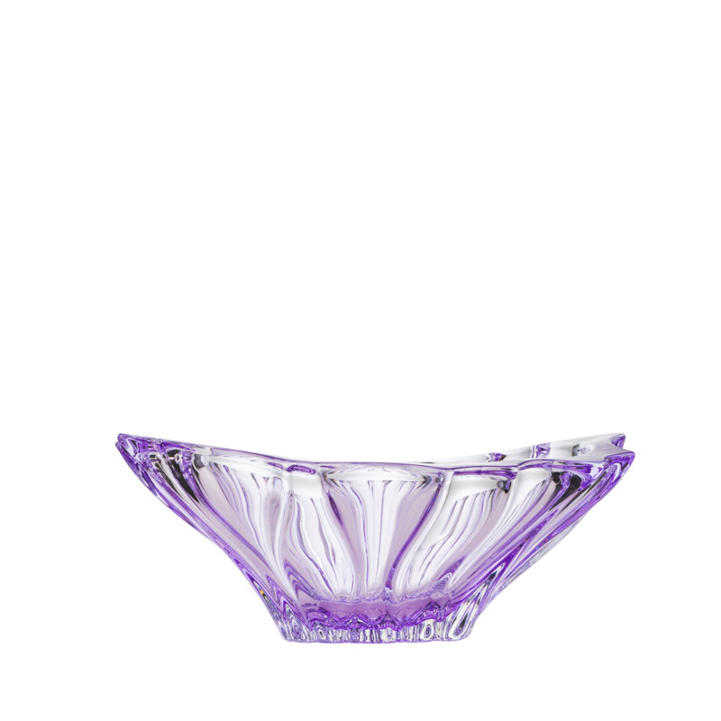 Red Barrel Studio® Rameau Crystal Fruit Bowl, Amethyst